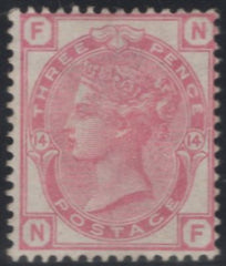 137360 1874 3D PALE ROSE PL.14 (SG144) GOOD UNUSED.
