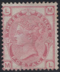 137361 1875 3D PALE ROSE PL.17 (SG144) GOOD UNUSED.