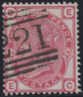 137362 1875 3D ROSE PL.16 (SG143) FINE USED.