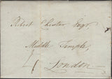 137416 1782 MAIL ALFORD, LINCS TO LONDON (QAB) WITH 'SPILSBY' HAND STAMP (LI930?).