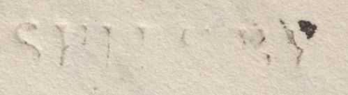 137424 1825 MAIL SPILSBY TO OAKHAM WITH 'SPILSBY' HAND STAMP MILEAGE ERASED, NEAR ALBINO (LI951).