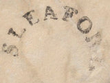 137449 1835 MAIL SLEAFORD TO DEREHAM, NORFOLK WITH TWO STRIKES 'SLEAFORD' CIRCULAR HAND STAMP WITH MILEAGE ERASED (LI858).