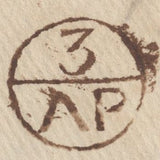 137458 1782 MAIL WALTHAM TO LONDON WITH 'GRIMSBY' HAND STAMP (LI448).