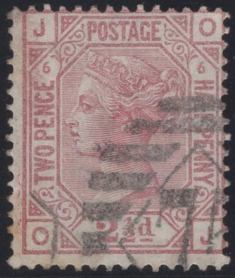 137475 1876 2½D ROSY-MAUVE PL.6 (SG141) GOOD USED.