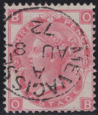 137504 1872 3D ROSE PL.8 (SG103) GOOD TO FINE USED.