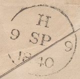 137543 1840 1D MULREADY LONDON TO HARWICH WITH 'STITCH WATERMARK' (ME2h), RED MALTESE CROSS AND 'T.P/Woolwich' RECEIVERS HAND STAMP (L505/WOOL12).