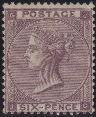 137561 1862 6D DEEP LILAC PLATE 3 (SG83) SUPERB UNUSED.