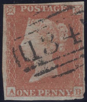137576 1853 DIE 1 1D PL.163 (SG8)(AB STATE ONE).