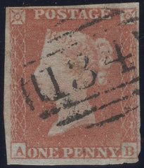 137576 1853 DIE 1 1D PL.163 (SG8)(AB STATE ONE).