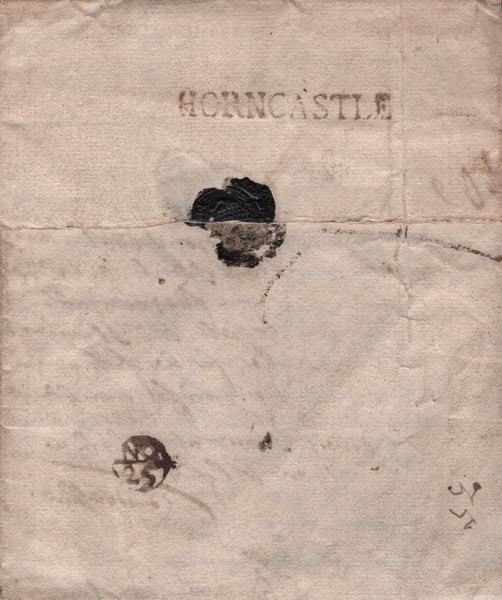 137579 1705 MAIL 'SALEBY NEAR ALFORD', LINCS TO LONDON WITH 'HORNCASTLE' STRAIGHT LINE HAND STAMP (LI506/509).