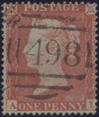 137599 1854 DIE 1 1D PL.164 (SG17) MATCHED PAIR LETTERED AI IN STATE ONE AND TWO, MISSING IMPRIMATUR LETTERING.