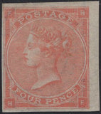 137617 1864 4D PALE-RED PL.4 ERROR IMPERFORATE (SG82a) FINE UNUSED SINGLE (HF).