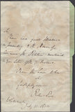 137643 1834 LETTER SIGNED 'ROBERT PEEL', ON REVERSE TWO FREE FRONTS, ONE WITH 1D BLACK PL.2 (SG2)(NL).