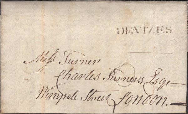 137644 1796 MAIL DEVIZES TO LONDON WITH 'DEVIZES' HAND STAMP (WL224).