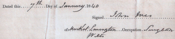 137645 1840 4D PENNY POST FROM MARKET LAVINGTON, WILTS TO LONDON.