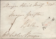 137646 1838 FREE MAIL DEVIZES TO BATH WITH 'Devizes/Penny Post' HAND STAMP (WL252).