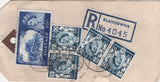 137713 1969 BANKERS 'HIGH VALUE PACKET' PARCEL LABEL WITH 10S CASTLE AND 1/6 REGIONALS.