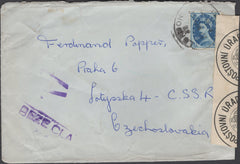 137714 1962 MAIL LONDON TO CZECHOSLOVAKIA WITH 10D WILDING.