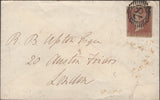 137722 1853 MAIL USED IN LONDON WITH 1D PL.167 (SG8)(SH RE-ENTRY SPEC B2d).