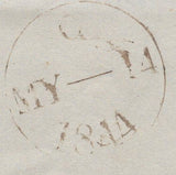 137723 1844 MAIL LONDON TO SALOP WITH 1D PL.36 (SG8)(JB) WITH LONDON NO. '10' IN MALTESE CROSS (SPEC B1uj).