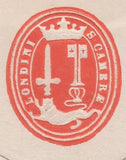 137725 1890 PENNY POSTAGE JUBILEE ENVELOPE TO LONDON WITH 1D (SG43) WITH VERY FINE 'SOUTH KENSINGTON' EXHIBITION HAND STAMP.
