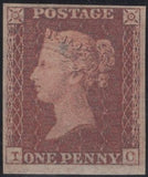 137731 1857 DIE 2 1D PL.49 IMPERFORATE IMPRIMATUR LETTERED TC.