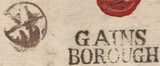 137743 1750 MAIL GAINSBOROUGH TO WESTMINSTER WITH 'GAINS/BOROUGH' TWO LINE HAND STAMP FIRST YEAR OF USE (LI1317).
