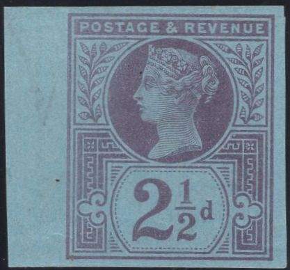137746 1887 2½D JUBILEE IMPERFORATE IMPRIMATUR (SG201).