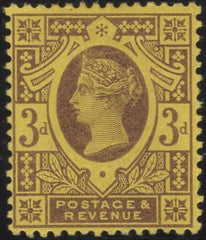 137754 1890 3D JUBILEE PURPLE/ORANGE SHADE (SG204) VERY FINE UNUSED.