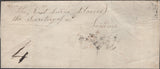 137755 1841 MAIL DUBLIN TO LONDON, POSTED UNPAID AND CHARGED '4'.