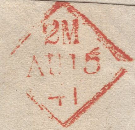 137755 1841 MAIL DUBLIN TO LONDON, POSTED UNPAID AND CHARGED '4'.