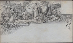 137768 CIRCA 1890 DERAEDEMAEKER REPRINT J VALENTINE ENVELOPE 'INDUSTRY AND COMMERCE'.