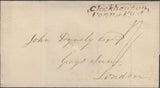 137771 1838 MAIL CLECKHEATON, WEST YORKS TO LONDON WITH 'Cleckheaton/Penny Post' HAND STAMP (YK690).
