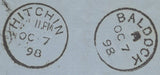 137811 1898 UNDELIVERED 'JURY SUMMONS' MAIL HERTFORD TO ASHWELL WITH 3D RATE.