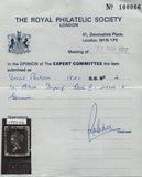 137828 1841 1D BLACK PLATE ELEVEN (SG2)(SK CONSTANT VARIETY 'S ROW ROLLER FLAW' SPEC AS73c) SUPERB USED.
