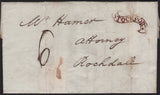137841 1796 MAIL STOCKPORT TO ROCHDALE WITH 'STOCKPORT' SCROLL TYPE HAND STAMP (CH744).