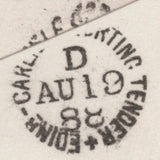 137862 'AIGBURTH/LIVERPOOL' SQUARED CIRCLE CANCELLATIONS 1888-1910 (2 ITEMS).