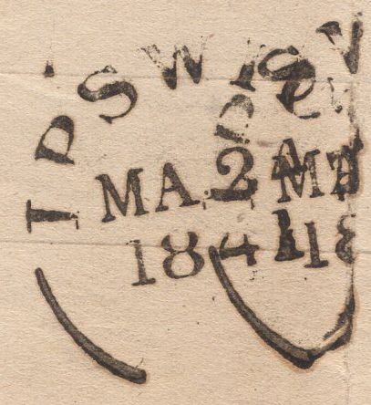 137867 1841 1D MULREADY WRAPPER 'BARNETT HOARES AND CO.' MULREADY ADVERT (MA301c).