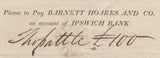 137867 1841 1D MULREADY WRAPPER 'BARNETT HOARES AND CO.' MULREADY ADVERT (MA301c).