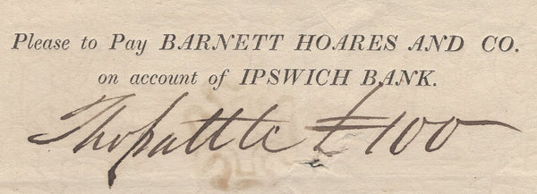 137867 1841 1D MULREADY WRAPPER 'BARNETT HOARES AND CO.' MULREADY ADVERT (MA301c).