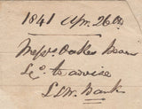 137869 1841 1D MULREADY WRAPPER 'OAKES, BEVAN AND COMPANY' MULREADY ADVERT (MA308a).