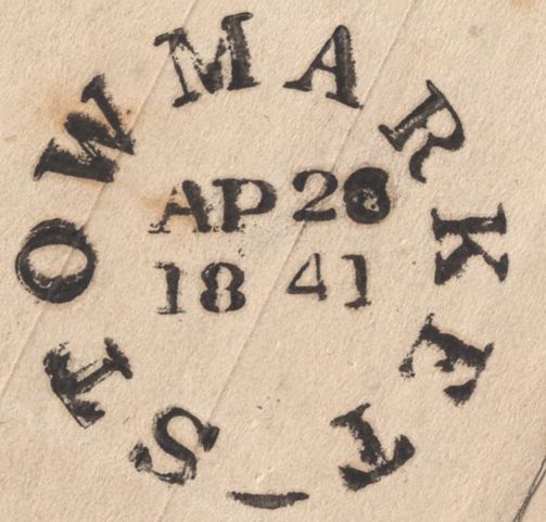 137869 1841 1D MULREADY WRAPPER 'OAKES, BEVAN AND COMPANY' MULREADY ADVERT (MA308a).