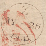 137875 1841 1D MULREADY WRAPPER 'CLERICAL, MEDICAL, AND GENERAL LIFE ASSURANCE SOCIETY' ADVERT FROM AGENT IN HALIFAX (MA113j).