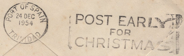137884 1954 AIR MAIL GODALMING TO TRINIDAD WITH 1/3 WILDING.