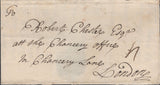 137891 1755 MAIL SOUTH ELMHAM, SUFFOLK TO LONDON WITH 'BUNGEY' HAND STAMP (SK60).