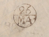 137891 1755 MAIL SOUTH ELMHAM, SUFFOLK TO LONDON WITH 'BUNGEY' HAND STAMP (SK60).