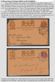 137900 1890 PENNY POSTAGE JUBILEE, COLLECTION OF POSTAL STATIONERY AND ENVELOPES USED AT THE GUILDHALL (25 ITEMS).