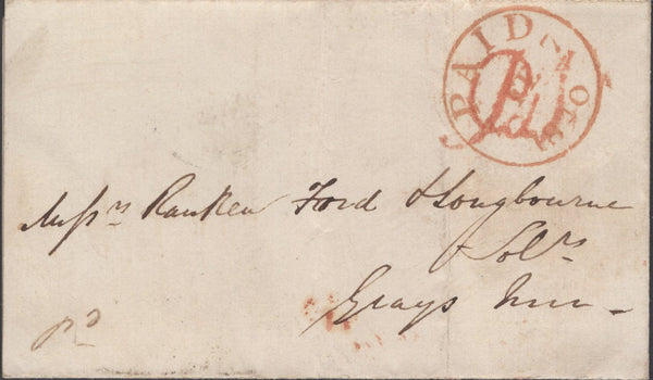 137902 1840 HERTFORD UNIFORM PENNY POST 'Pd1' TYPE J HAND STAMP ON COVER TO LONDON (HE236).