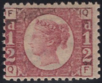 137909 1870 ½d BANTAM PL.6 (SG48)(QF) VERY FINE UNUSED.