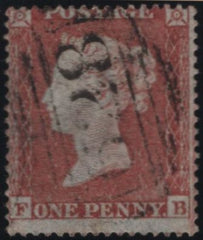 137937 1854 DIE 1 1D PL.200 (SG17)(FB) GOOD USED.